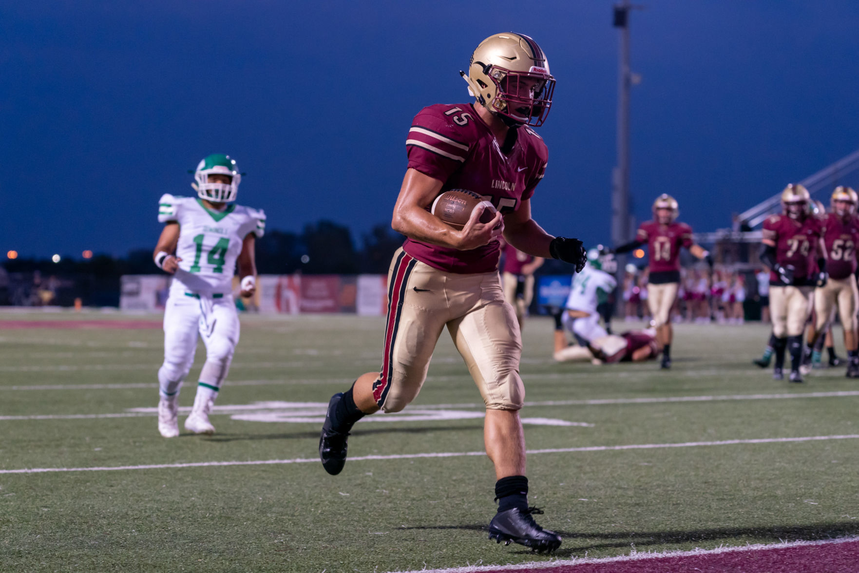 Bill Knight Automotive Player of the Week winner (Tulsa World staff choice): Lincoln Christian senior running back Josh Kaste